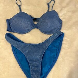 Triangl Swimwear Sparkle Blue Bikini Set